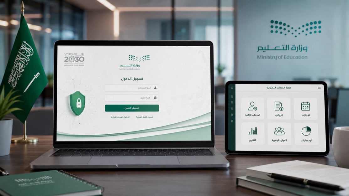 واجهة تسجيل الدخول الآمن إلى منصة فارس التعليمية في السعودية